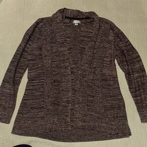 Croft & Barrow Women's Marled Brown Cardigan